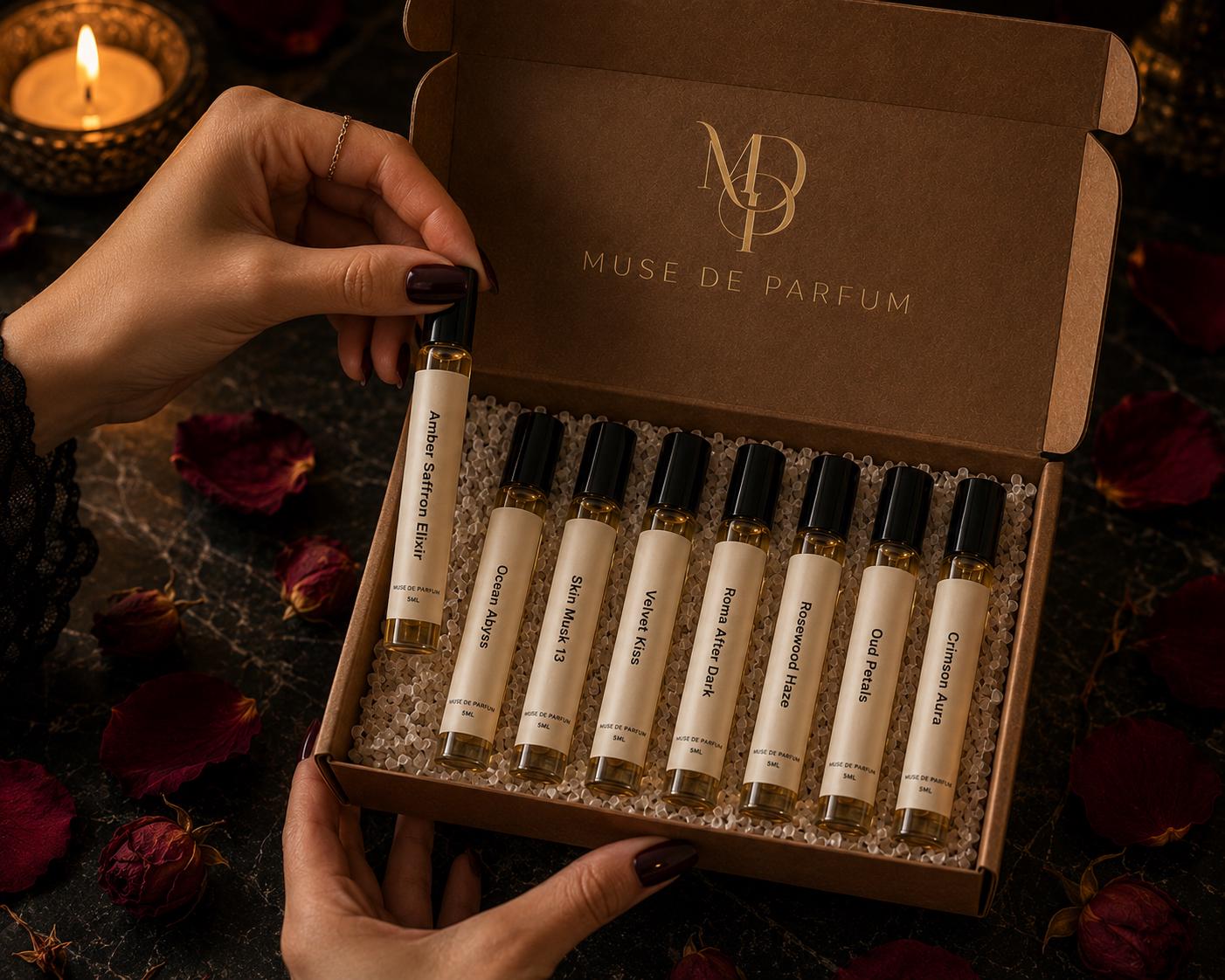 Summer PM Discovery Set — Choose Any 8 × 5 ml | Evening Perfume Sampler