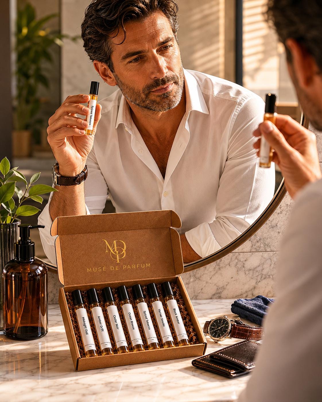 Men’s Fragrance Discovery Set — Choose Any 8 × 5 ml | Groomsmen Gift