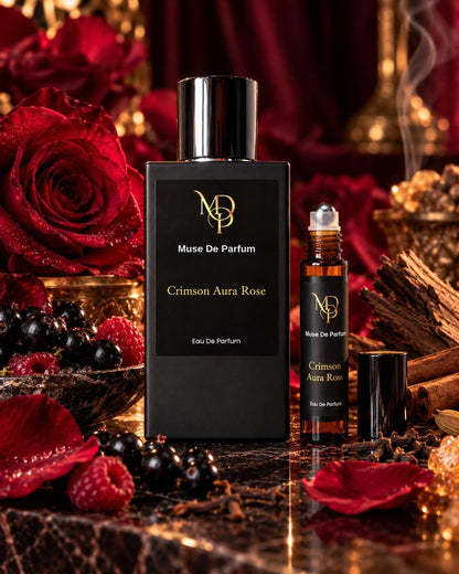 Crimson Aura Rose 100ml perfume and roll-on