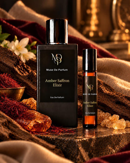 Amber Saffron Elixir perfume and roll-on