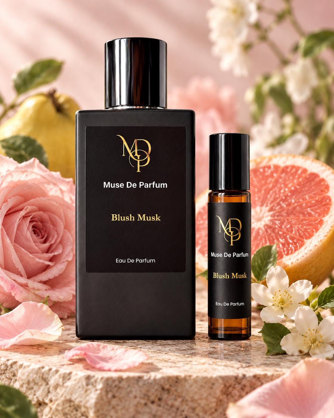Blush Musk perfume and roll-on